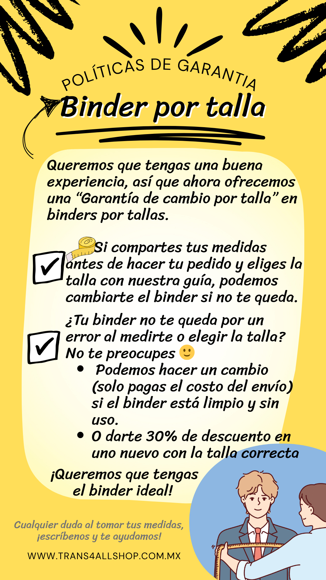 Binder corto sin ganchillos Reforzado