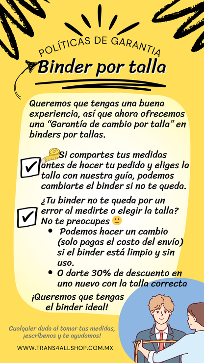 Binder corto sin ganchillos Reforzado